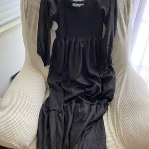 Hill House Black Long Sleeve Dress